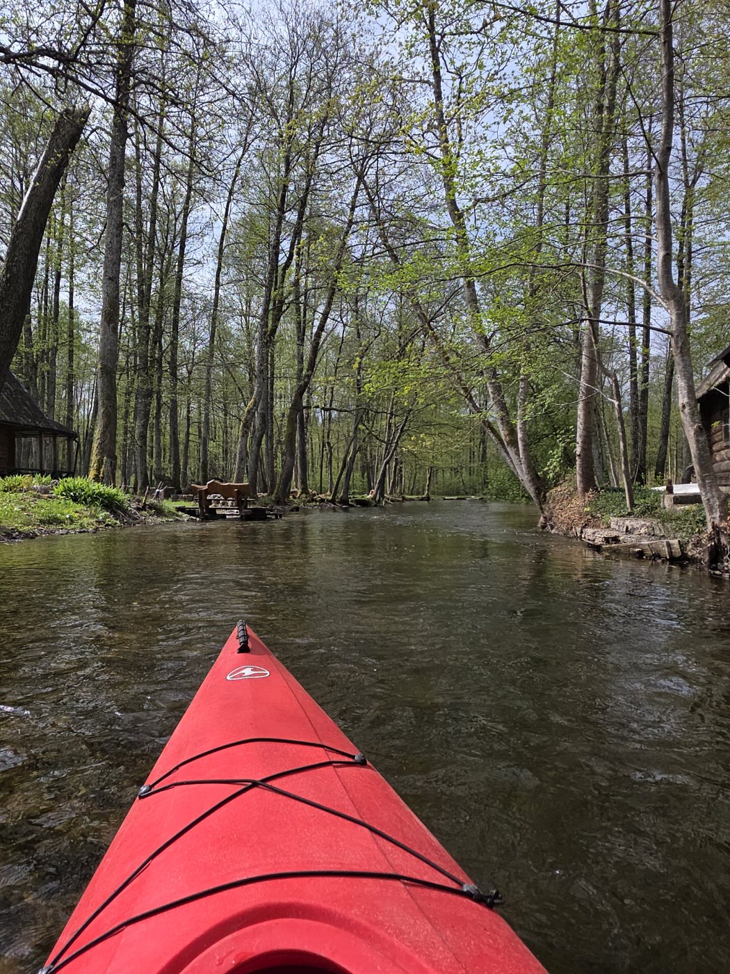 A kayak on the river